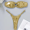 2024 Europe and the United States hot bikini bikini gold top top sexy backless swimsuit bikini bikini