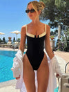 Backless One Piece Swimsuit