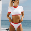 Crop Top Short Sleeve Bikini