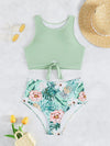 Floral Print High Waisted Bikini