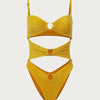 Gold Metallic One Piece Swimsuit