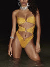 Gold Metallic One Piece Swimsuit