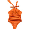 Halter One Piece Swimsuit Tummy Control