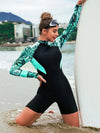 Long Sleeve One Piece Swimsuit Black