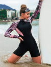 Long Sleeve One Piece Swimsuit Black