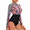 Long Sleeve One Piece Swimsuit Womens