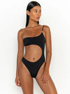 One Shoulder One Piece Swimsuit Black