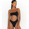 One Shoulder One Piece Swimsuit Black