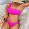 One Shoulder Pink Bikini Top