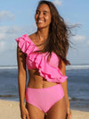 Pink One Shoulder Bikini