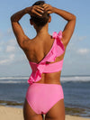 Pink One Shoulder Bikini