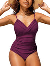 Purple One Piece Swimsuit