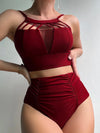 Red Halter Bikini Top