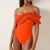 Ruffle Shoulder One Piece Swimsuit