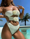 White Bandeau One Piece Swimsuit