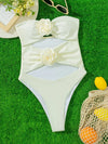 White Bandeau One Piece Swimsuit