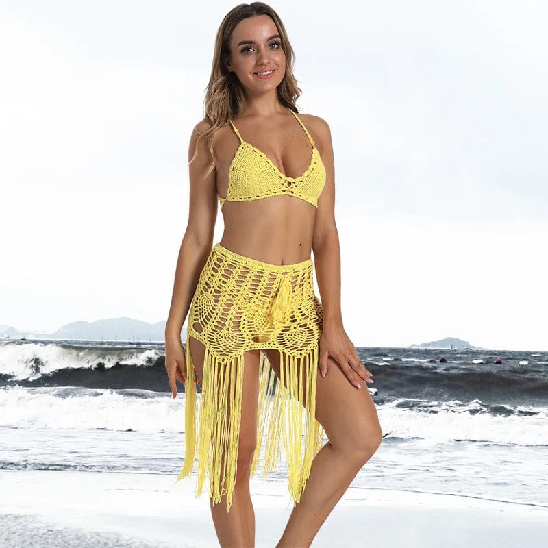 Yellow Crochet Bikini